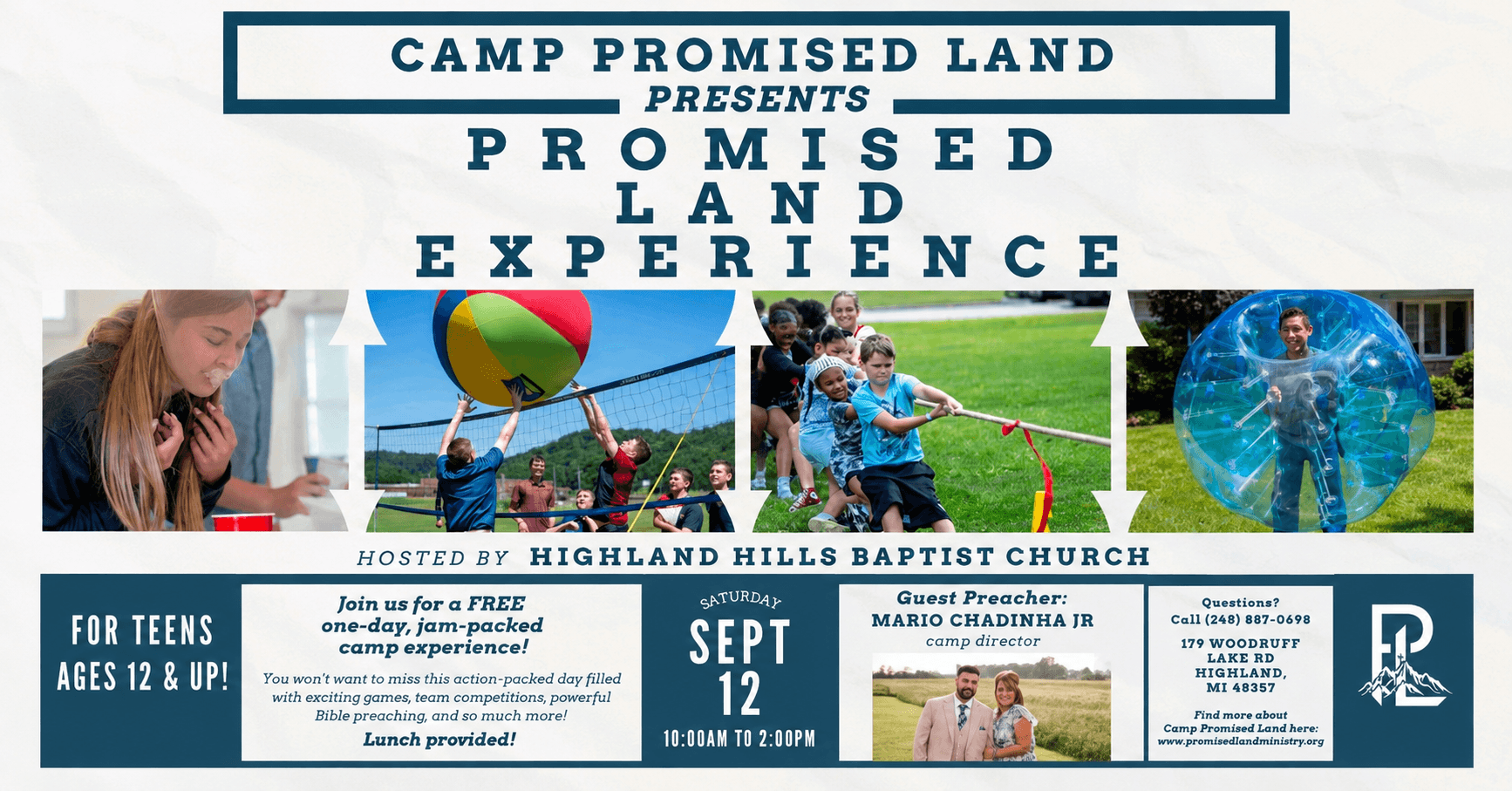 Promised Land Experience event flyer